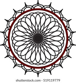 Mandala. Ethnic decorative elements. Hand drawn background. Islam, Arabic, Indian, ottoman motifs.