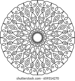 Mandala. Ethnic decorative elements. Hand drawn background. Islam, Arabic, Indian, ottoman motifs.