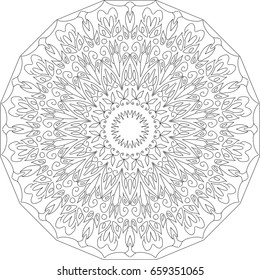 Mandala. Ethnic decorative elements. Hand drawn background. Islam, Arabic, Indian, ottoman motifs.