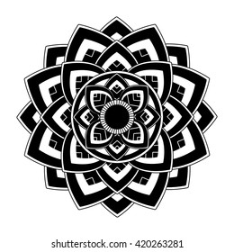 Mandala. Ethnic decorative elements Islam, Arabic, Indian, ottoman motifs vector