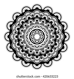 Mandala. Ethnic decorative elements Islam, Arabic, Indian, ottoman motifs vector