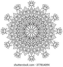 Mandala. Ethnic decorative elements. Vintage decorative elements. Oriental pattern, vector illustration. Hand drawn background. Islam, Arabic, Indian, ottoman motifs