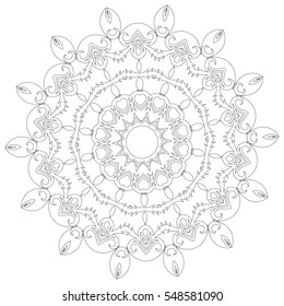 Mandala. Ethnic decorative elements.  Vintage decorative elements. Oriental pattern illustration. Islam, Arabic, Indian, turkish, pakistan, chinese, ottoman motifs