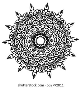 Mandala. Ethnic decorative elements.  Vintage decorative elements. Oriental pattern illustration. Islam, Arabic, Indian, turkish, pakistan, chinese, ottoman motifs