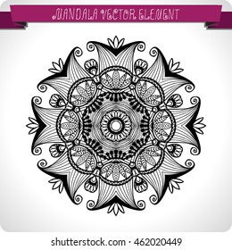 Mandala. Ethnic decorative vector element. Islam, Arabic, Indian, ottoman motifs.