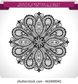 Mandala. Ethnic decorative vector element. Islam, Arabic, Indian, ottoman motifs.