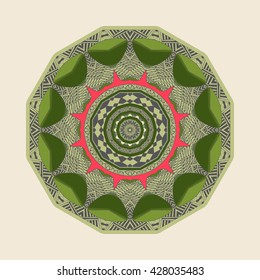 Mandala. Ethnic Indian Magic Symbol. Eco design
