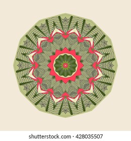 Mandala. Ethnic Indian Magic Symbol. Eco design