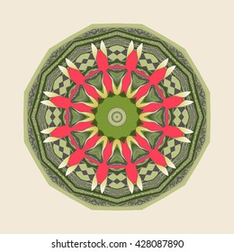 Mandala. Ethnic Indian Magic Symbol . ECO design