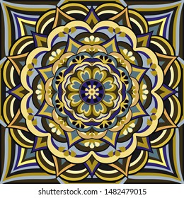 mandala ethnic on white background