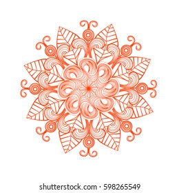 Mandala. Ethnic pattern. Floral ornament. Vector picture.