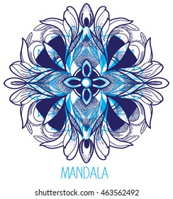 
Mandala. Ethnic pattern. India, Boho . Drawing points .