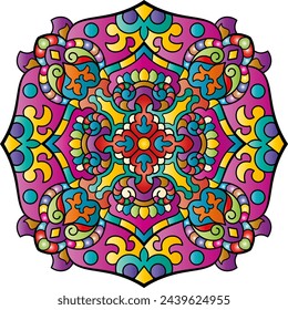 Mandala. Ethnic round ornament for Henna, tattoos, decorations.
Vector illustration.