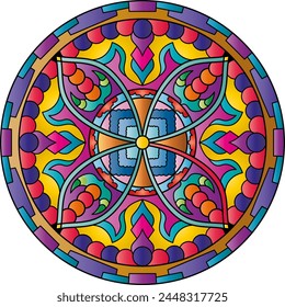 Mandala. Ethnic round ornament for Henna, tattoos, decorations.
Vector illustration.