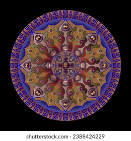 Mandala. Ethnic round ornament. Vector illustration.