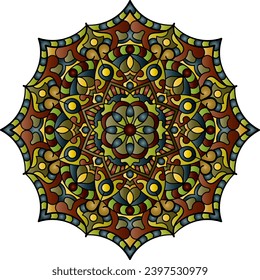 Mandala. Ethnic round ornament. Vector illustration.