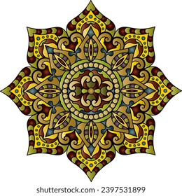 Mandala. Ethnic round ornament. Vector illustration.