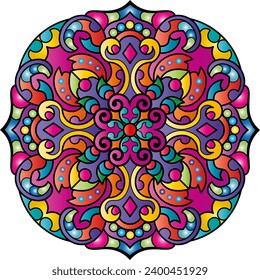 Mandala. Ornamento étnico. Ilustración vectorial.