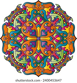 Mandala. Ethnic round ornament. Vector illustration.