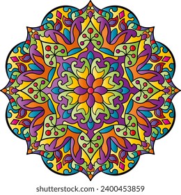 Mandala. Ethnic round ornament. Vector illustration.
