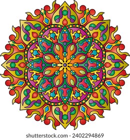 Mandala. Ornamento étnico. Ilustración vectorial.