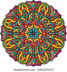 Mandala. Ornamento étnico. Ilustración vectorial.