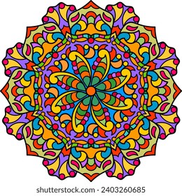 Mandala. Ethnic round ornament. Vector illustration.