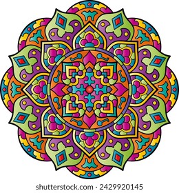 Mandala. Ethnic round ornament. Vector illustration.