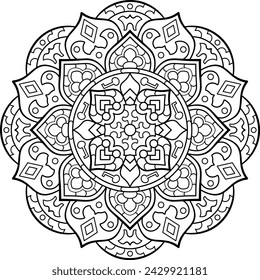 Mandala. Ethnic round ornament. Vector illustration.