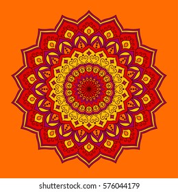 Mandala. Ethnic round ornament. Vector art