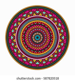 Mandala. Ethnic round ornament. Vector art