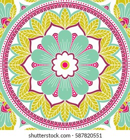 Mandala. Ethnic round ornament. Vector art