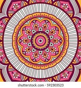 Mandala. Ethnic round ornament. Vector art