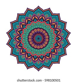 Mandala. Ethnic round ornament. Vector art