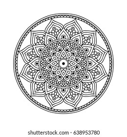 Mandala. Ethnic round ornament. Vector art