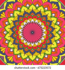 Mandala. Ethnic round ornament. Vector art
