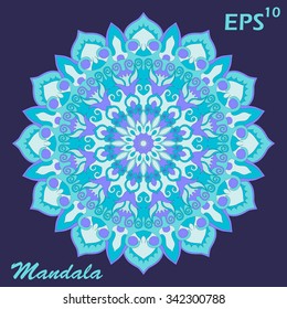 Mandala ethnic tribal ornament in six colors