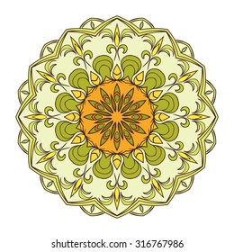 Mandala. Ethnic vintage decorative elements. Hand drawn vector background. Indian, Islam, Arabic, ottoman motifs.