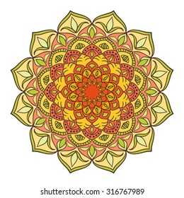 Mandala. Ethnic vintage decorative elements. Hand drawn vector background. Indian, Islam, Arabic, ottoman motifs.