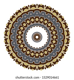 Mandala. Ethnicity round Greco Roman ornament. Ethnic style. Elements for invitation cards, brochures, covers. Oriental circular pattern. Arabic, Islamic, moroccan, asian, indian native motifs.