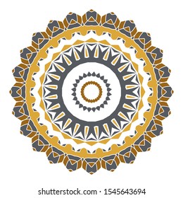 Mandala. Ethnicity round Greco Roman ornament. Ethnic style. Elements for invitation cards, brochures, covers. Oriental circular pattern. Arabic, Islamic, moroccan, asian, indian native motifs.