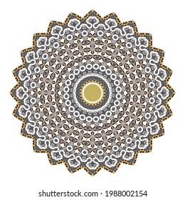 Mandala. Ethnicity round Greco Roman ornament.