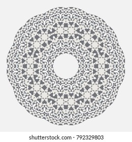 Mandala. Ethnicity round Greco Roman ornament. Ethnic style. Elements for invitation cards, brochures, covers. Oriental circular pattern. Arabic, Islamic, moroccan, asian, indian native motifs.