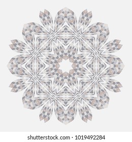 Mandala. Ethnicity round ornament. Ethnic style. Elements for invitation cards, brochures, covers. Oriental circular pattern. Arabic, Islamic, moroccan, asian, indian native african motifs.