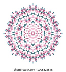 Mandala. Ethnicity round ornament. Ethnic style. Elements for invitation cards, brochures, covers. Oriental circular pattern. Arabic, Islamic, moroccan, asian, indian native african motifs.