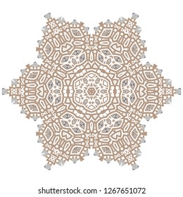 Mandala. Ethnicity round ornament. Ethnic style. Elements for invitation card. Oriental circular pattern, lace background. Cards,brochures,covers. Arabic, Islamic,asian, indian native african motifs.