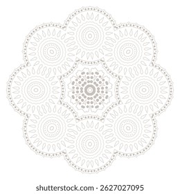 Mandala. Ethnicity round ornament. Ethnic style. Elements for invitation card. Oriental circular pattern, lace background. Cards,brochures,covers. Arabic, Islamic,asian, indian native african motifs
