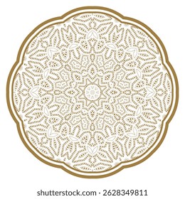 Mandala. Ethnicity round ornament. Ethnic style. Elements for invitation card. Oriental circular pattern, lace background. Cards,brochures,covers. Arabic, Islamic,asian, indian native african motifs