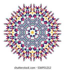 Mandala. Ethnicity round ornament. Ethnic style. Elements for invitation card. Oriental circular pattern, lace background. Cards,brochures,covers. Arabic, Islamic,asian, indian native african motifs.