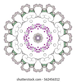 Mandala. Ethnicity round ornament. Ethnic style. Elements for invitation card. Oriental circular pattern, lace background. Cards,brochures,covers. Arabic, Islamic,asian, indian native african motifs.